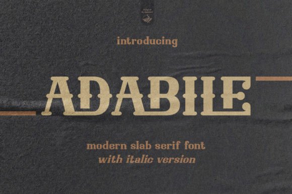 Adabile: A Serif Font with Quiet Authority