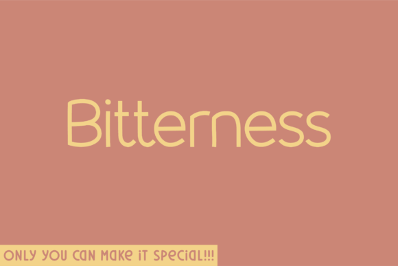 Bitterness Font for Handmade Creations