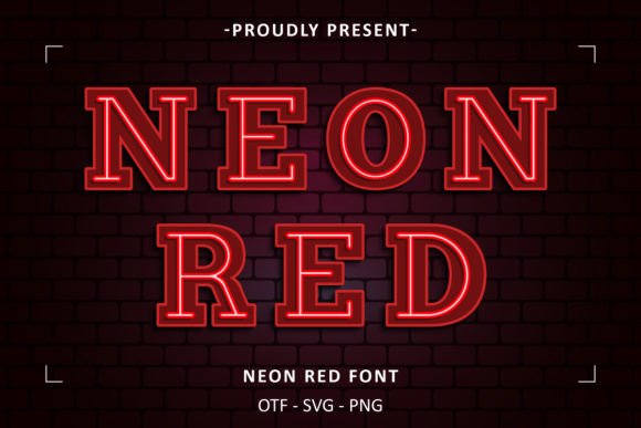 Neon Red Font for Digital Branding