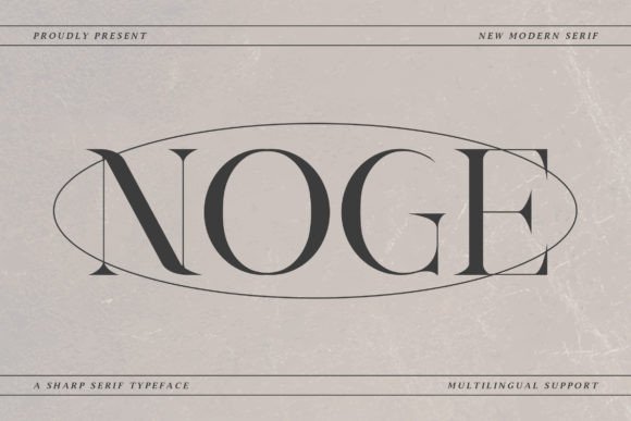 Noge Serif Font for Polished Branding