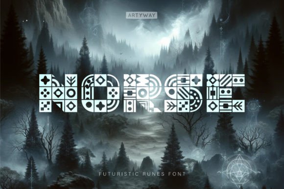 Norse Ancient Alphabet Font for Modern Web Design