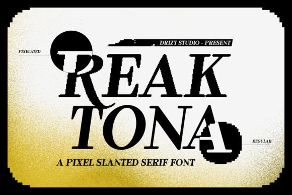Reaktona: A Bold Pixel Slanted Serif Font for Web Design