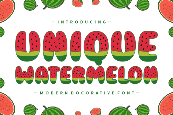Unique Watermelon Font for Modern Editorial Design